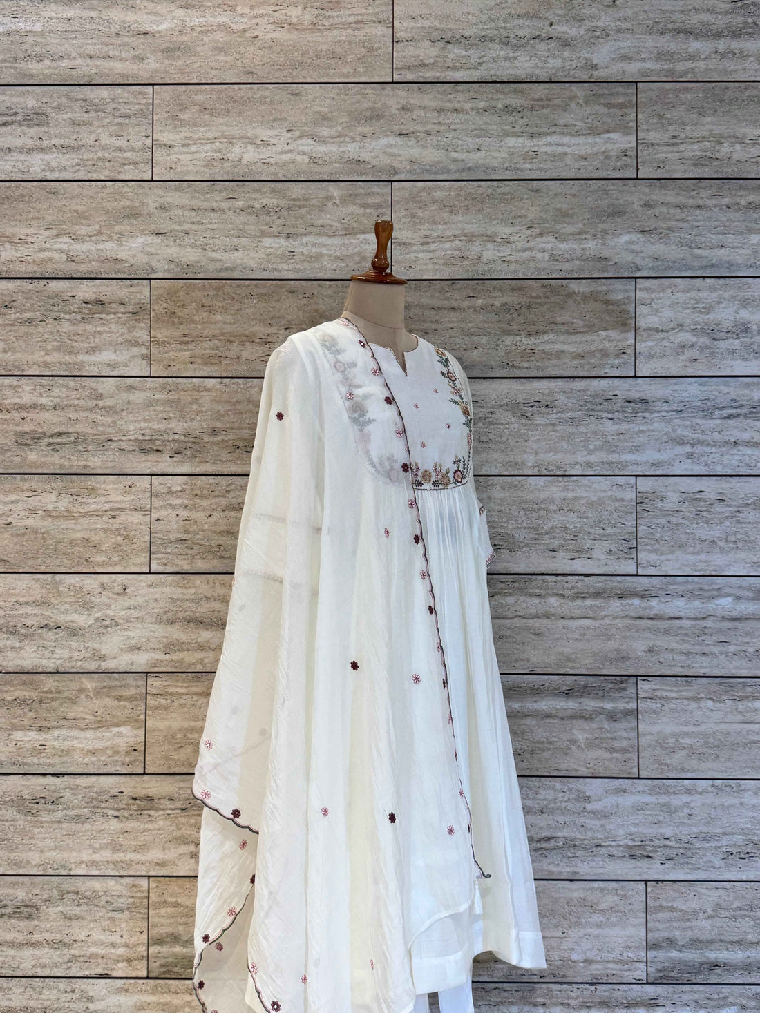 Mul Cotton Three Piece Dupatta Set