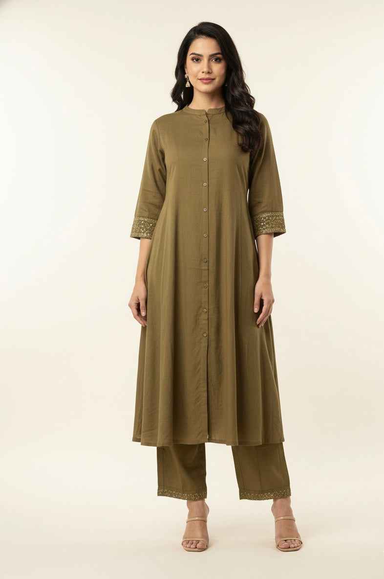 Pure Cotton Flex Two Piece Pant Set