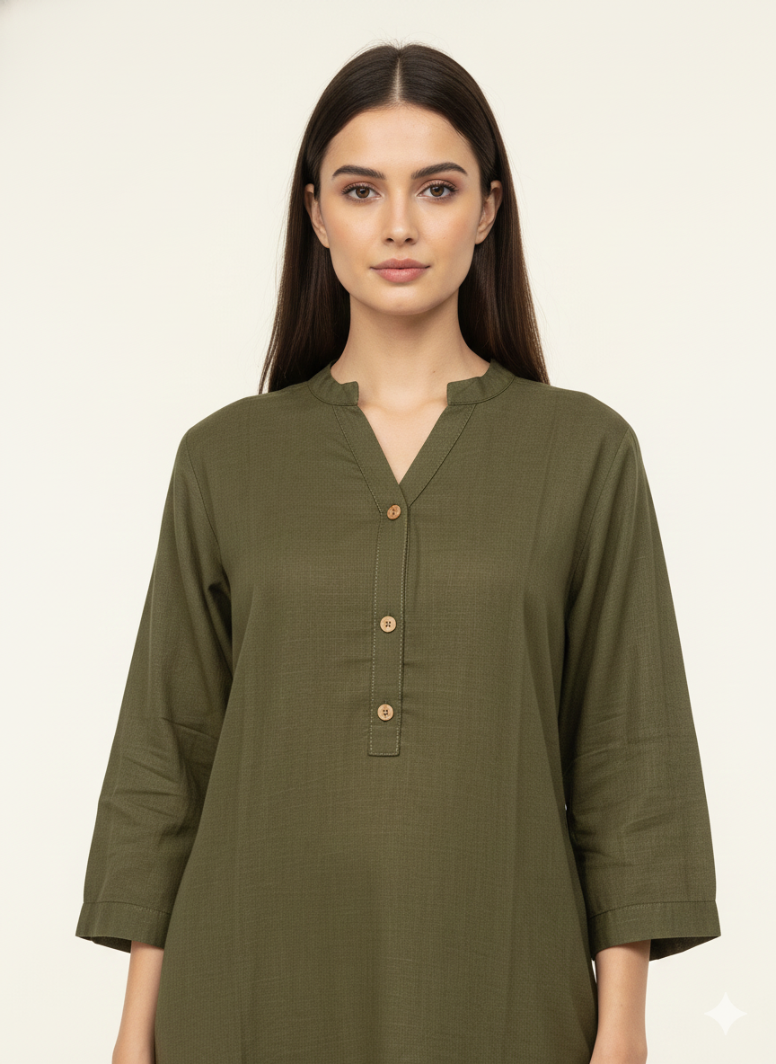 Pure Cotton Flex Two Piece Pant Set With Apple Cut