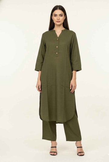 Pure Cotton Flex Two Piece Pant Set With Apple Cut