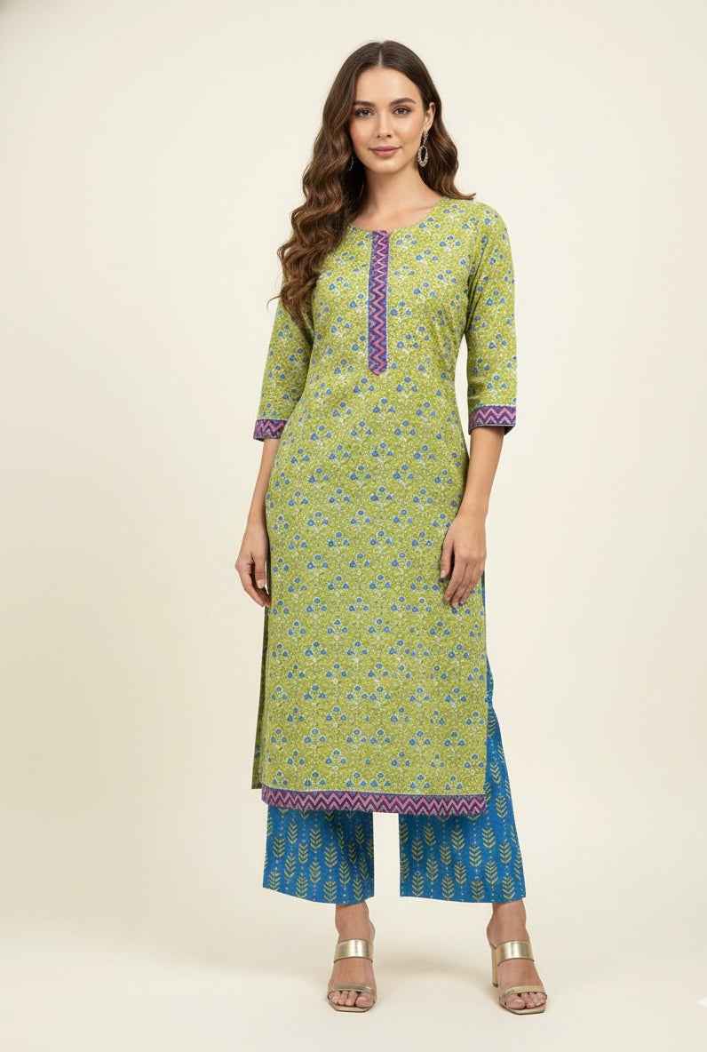 Pure Cotton Two Piece Pant Set