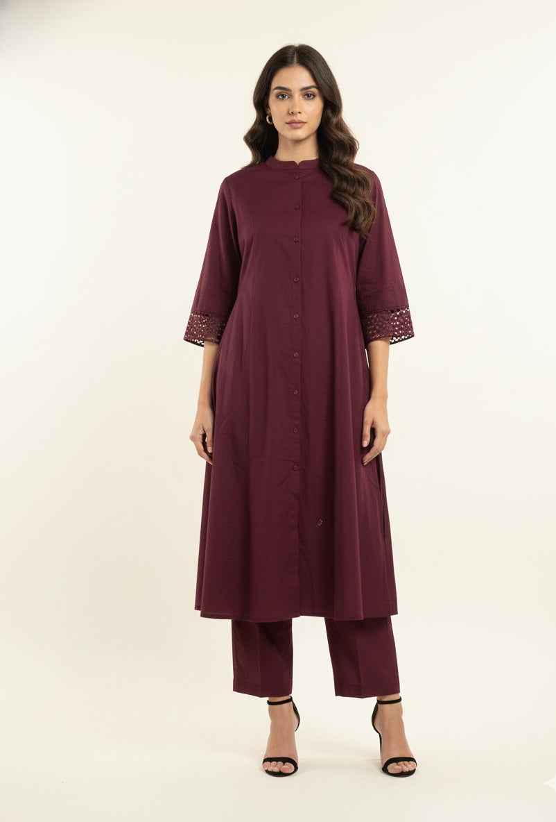 Pure Cotton A Line Two Piece Pant Set