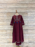 Pure Cotton Solid Base Ajrakha Print Dupatta Set