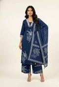 Pure Cotton Three Piece Dupatta Set