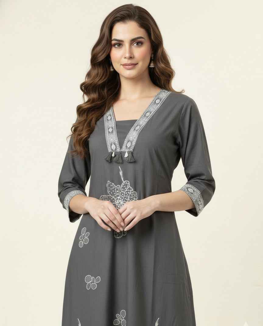 Pure Cotton Three Piece Dupatta Set