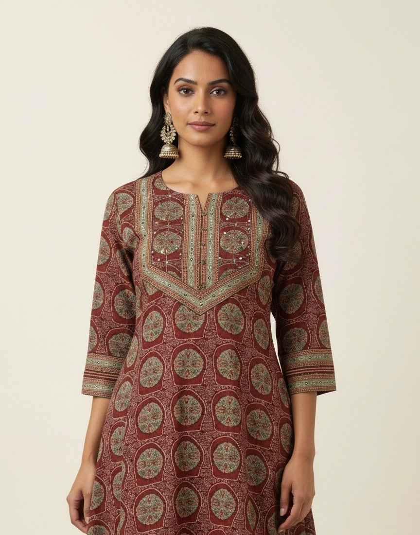 Pure Cotton Three Piece Dupatta Set CS0135