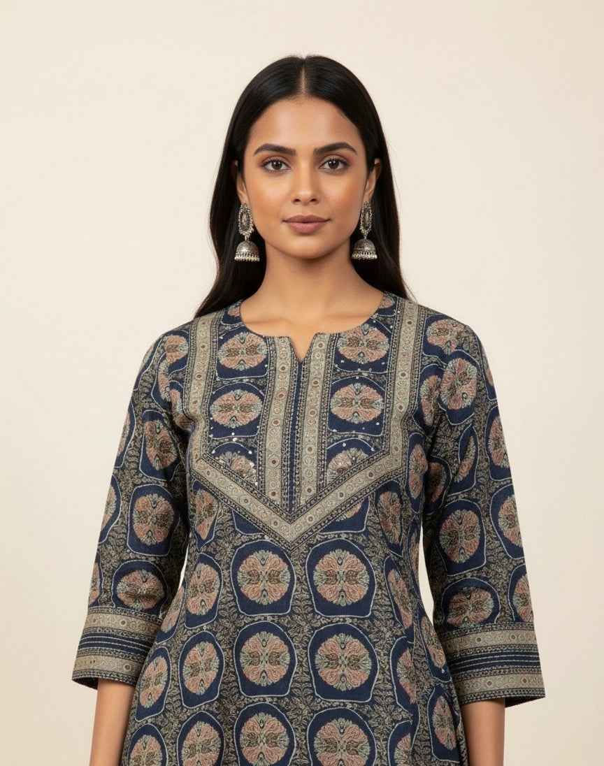 Pure Cotton Three Piece Dupatta Set CS0135