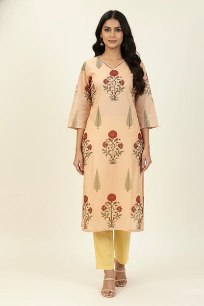 Kota Doriya Floral Print  Dupatta Set LC087