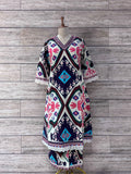 Ikkat Print Cotton Suit - CS039