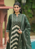 Pure Cotton A Line Mandarin Collar Dupatta Set