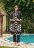 Pure Cotton A Line Mandarin Collar Dupatta Set