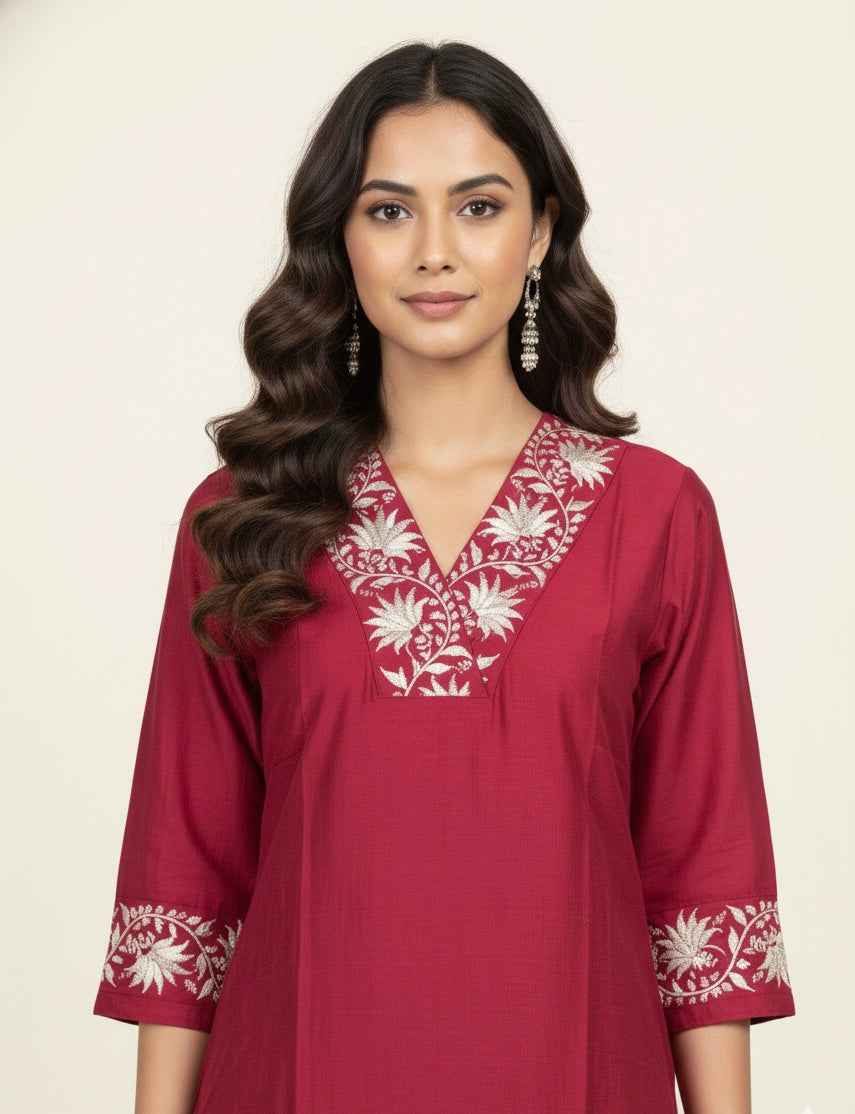 Pure Muslin Two piece With Palazzo