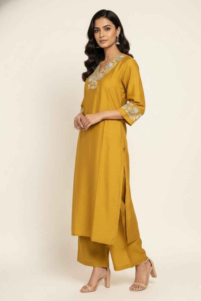 Pure Muslin Two piece With Palazzo