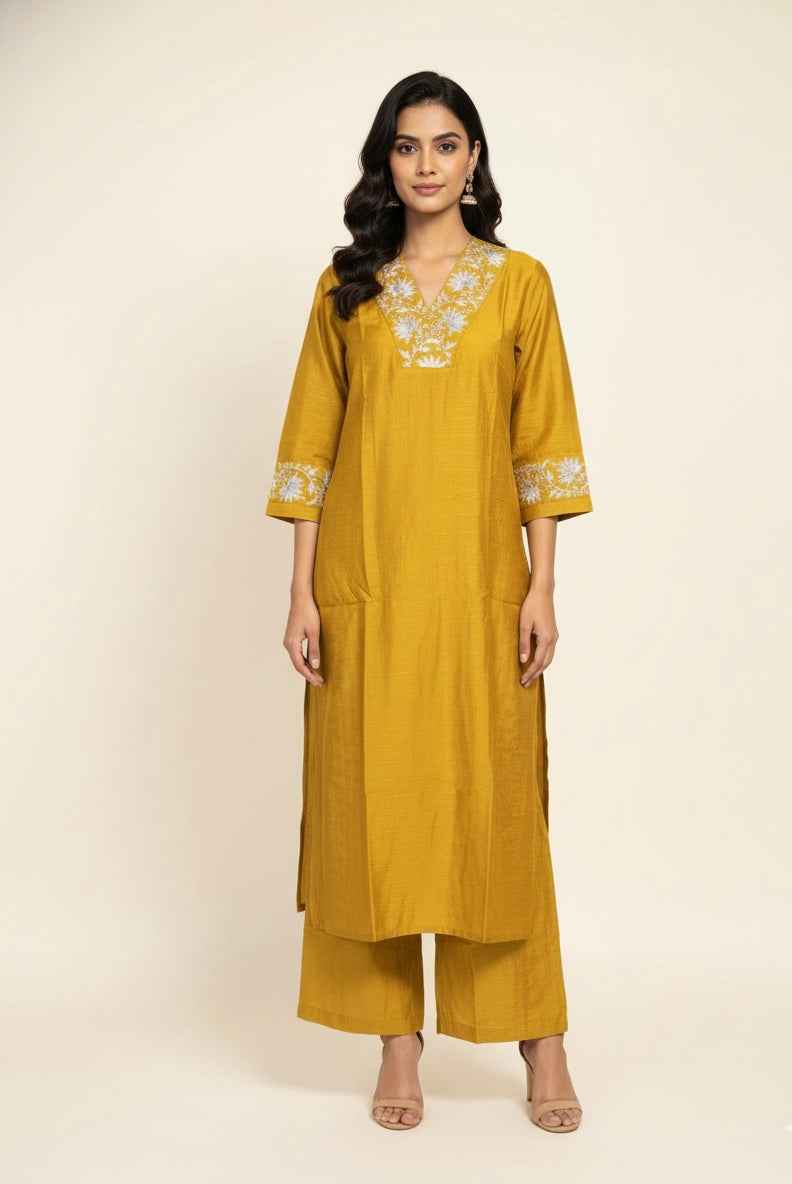 Pure Muslin Two piece With Palazzo