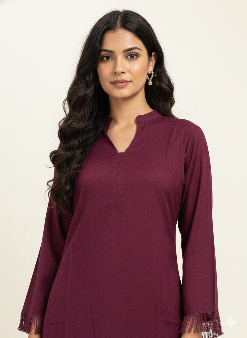 Solid Base Two Piece Pant Set  LC072