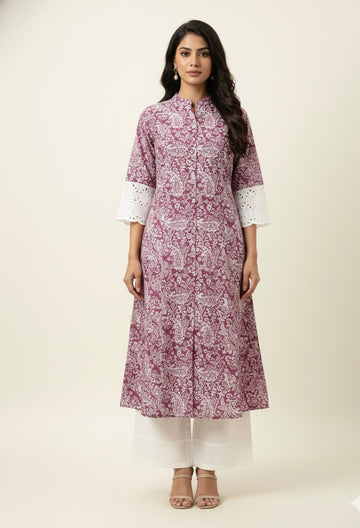 Lace Work Two Piece Pant Set   LC078