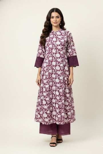 Floral Print Two Piece Pant Set LC084