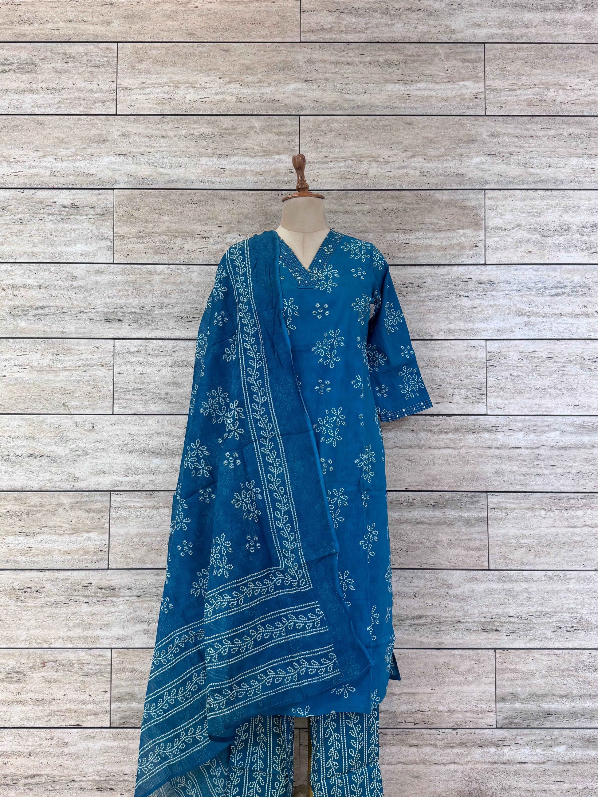 Pure Cotton Dupatta Set - CS045