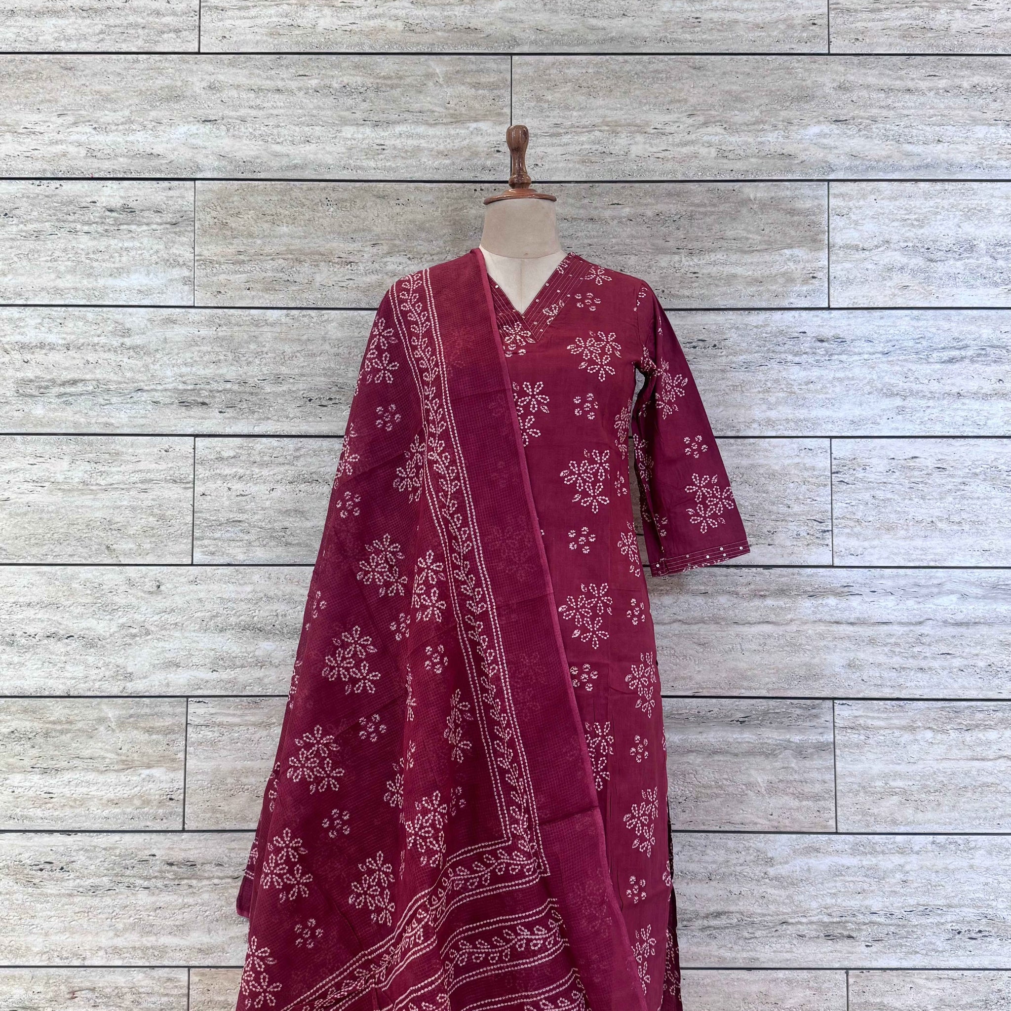 Pure Cotton Dupatta Set - CS045