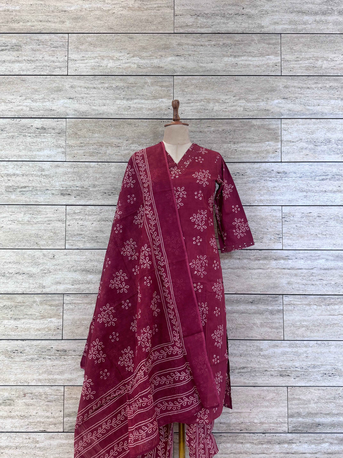 Pure Cotton Dupatta Set - CS045