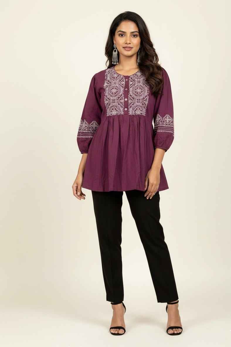 Pure Cotton A Line Short Top ST018