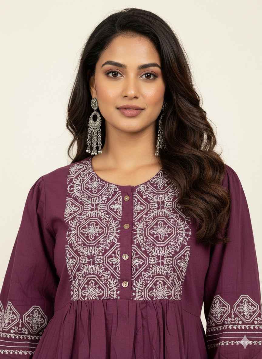 Pure Cotton A Line Short Top ST018