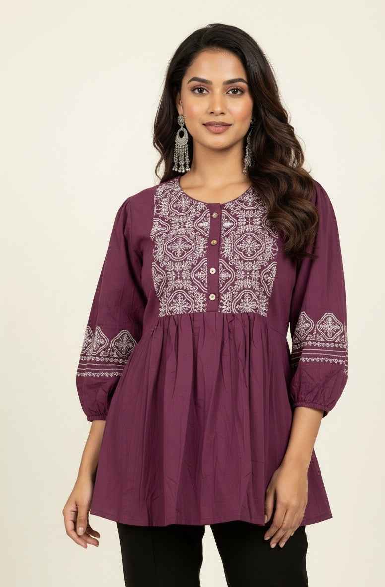 Pure Cotton A Line Short Top ST018