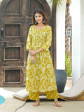 Pure Cotton A Line  Floral Print Dupatta Set