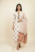 Pure Cotton Three Piece Dupatta Set