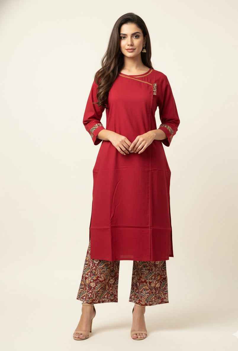 Pure Cotton Three Piece Dupatta Set