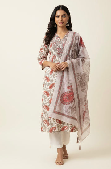 Festival Wear Pure Chanderi Silk Dupatta Set FW015
