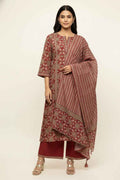 Pure Cotton Three Piece Dupatta Set With Palazzo