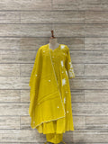 Pure Mul Chanderi A Line Dupatta Set