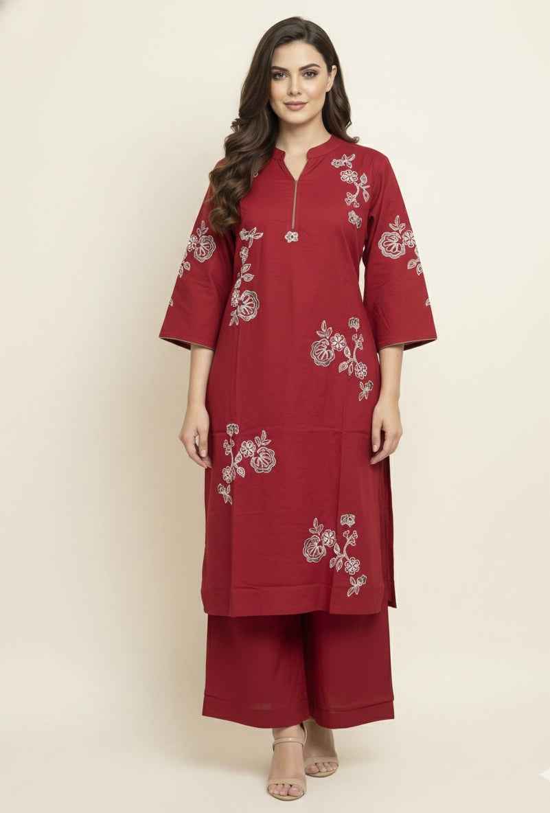 Pure Cotton Three Piece Dupatta Set