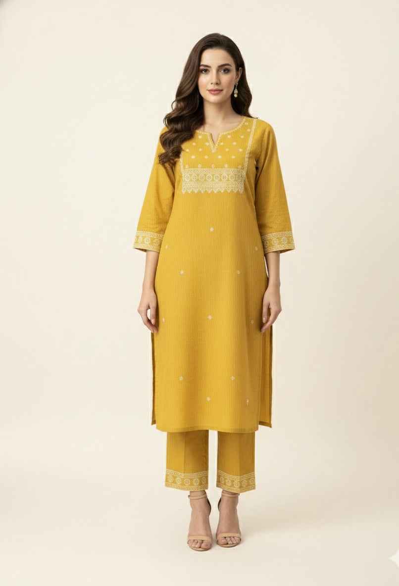 Pure Cotton Three Piece Dupatta Set