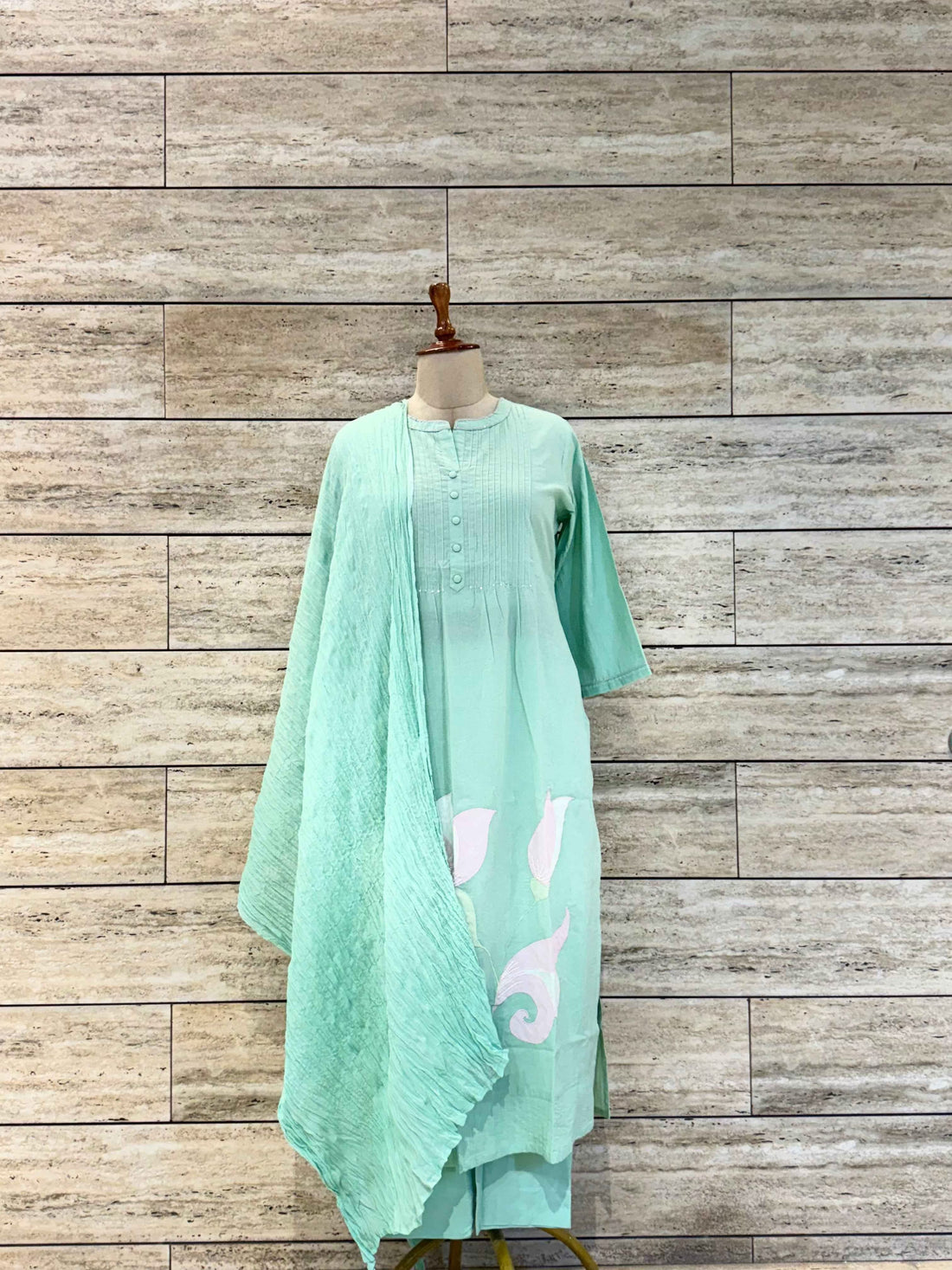 Pure Cotton A Line Dupatta Set