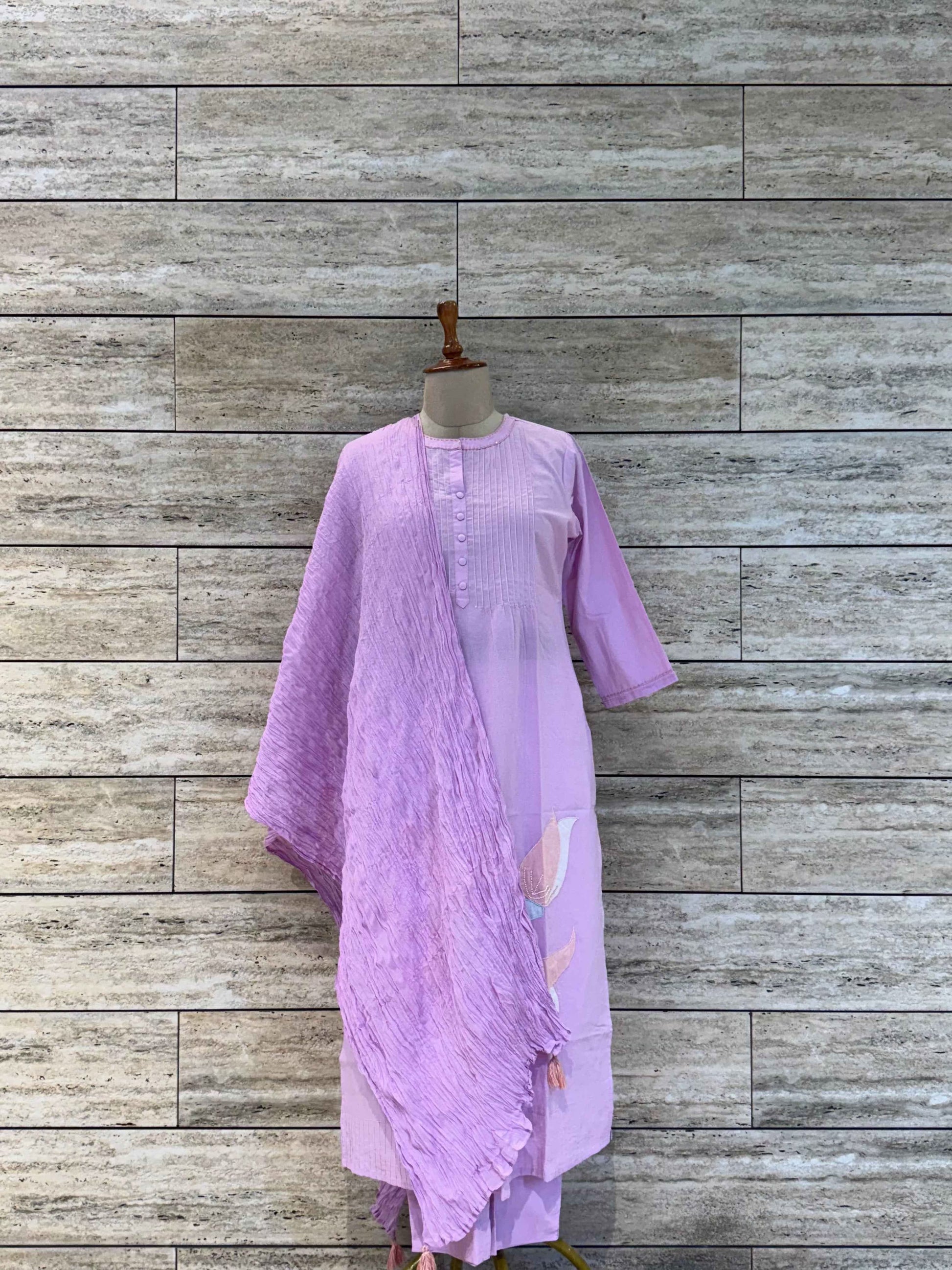 Pure Cotton A Line Dupatta Set