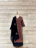 Pure Cotton Ajrakh Print Straight Dupatta Set