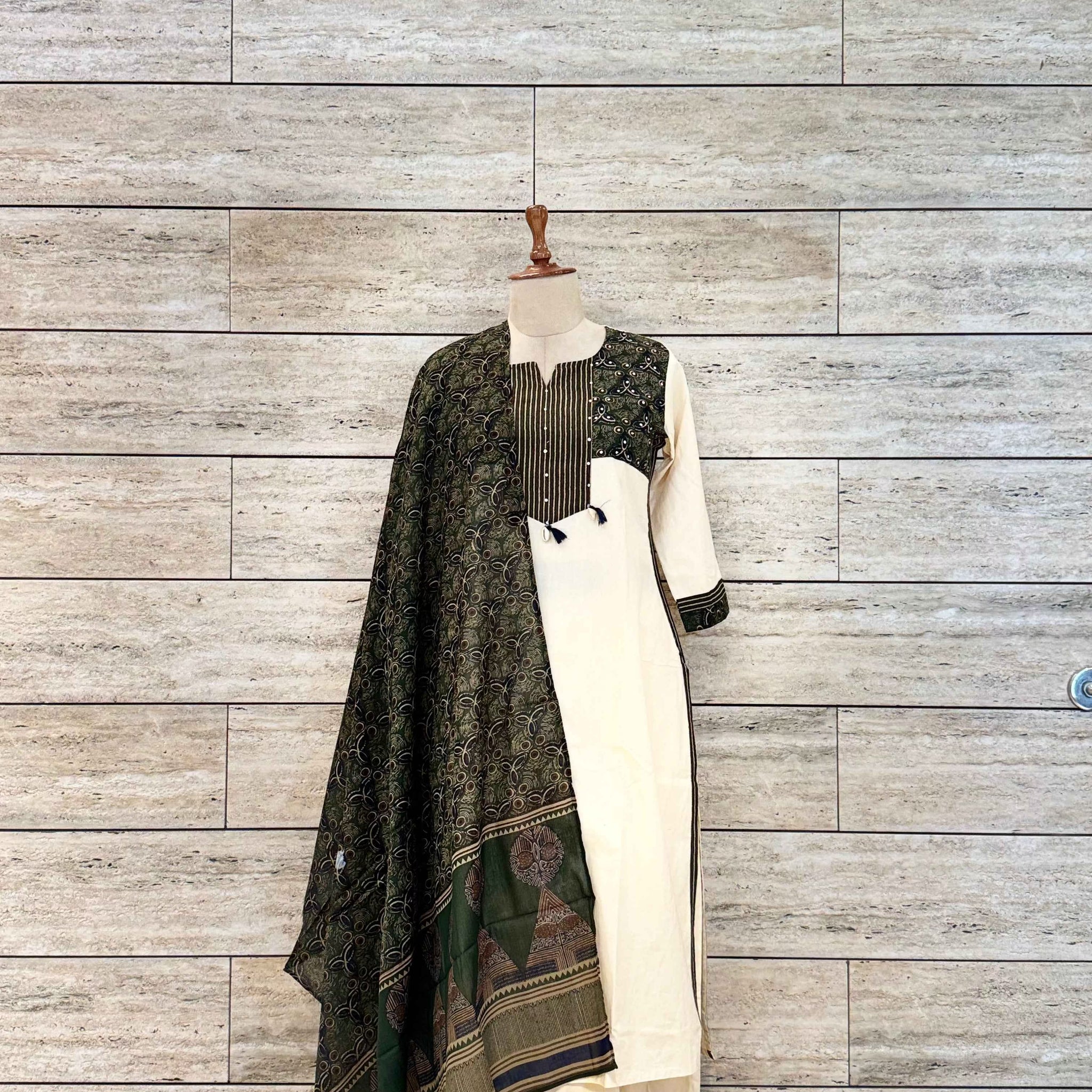 Pure Cotton Straight Dupatta Set  With Plazzo