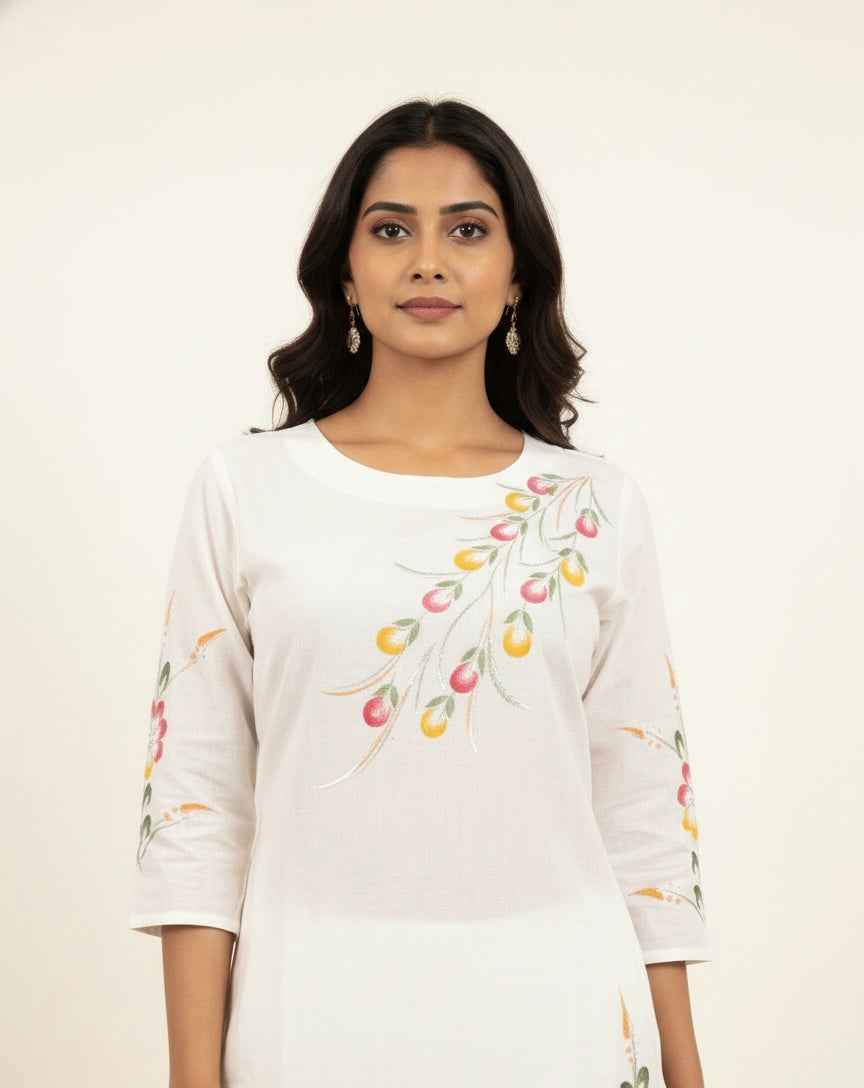 Pure Cotton Three Piece  With Kota doriya Dupatta Set