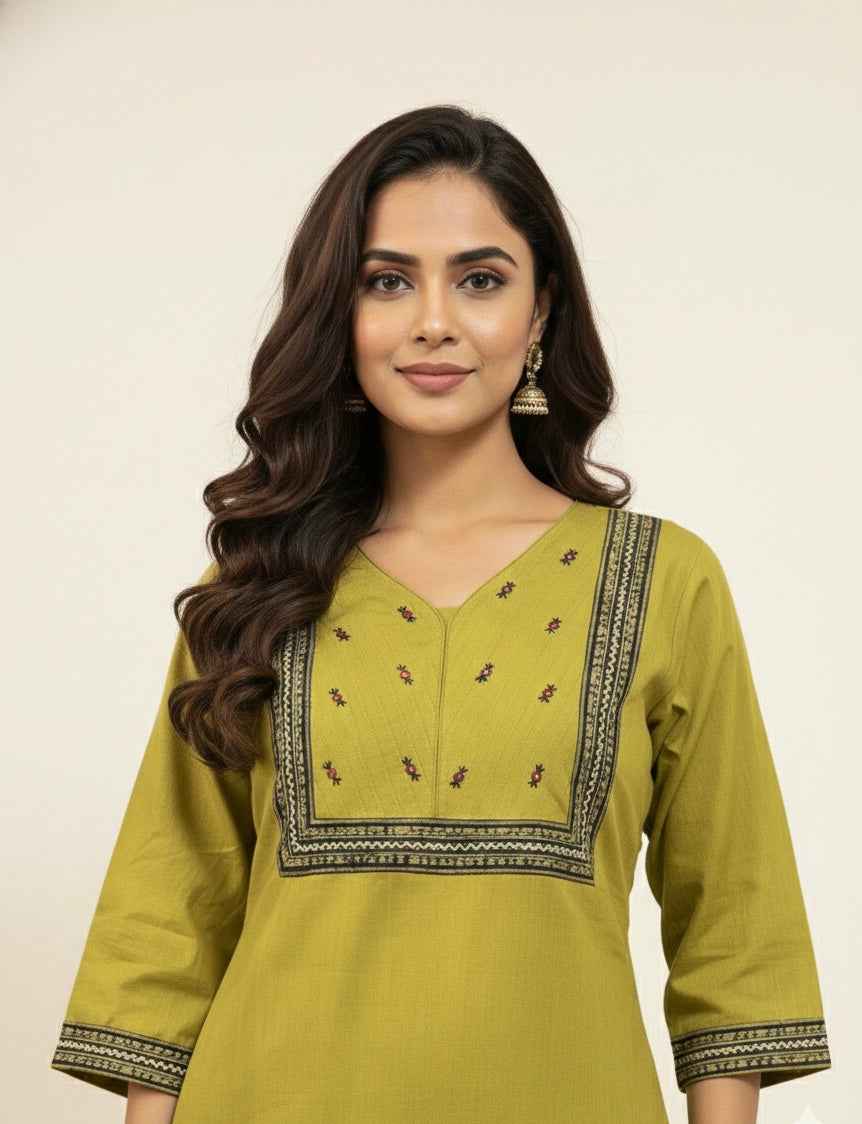 Pure Cotton Three Piece Dupatta Set