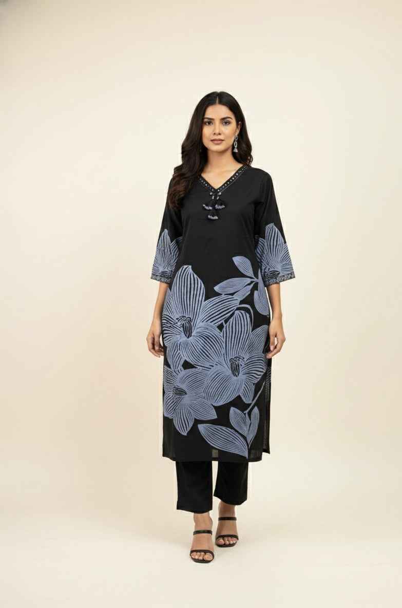 Pure Cotton Three Piece Dupatta Set