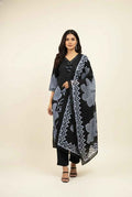 Pure Cotton Three Piece Dupatta Set
