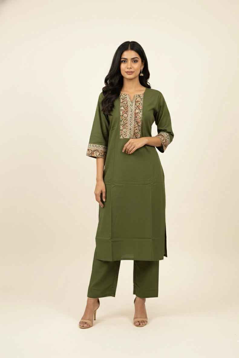 Pure Cotton Three Piece Dupatta Set