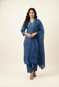 Pure Cotton Three Piece Dupatta Set