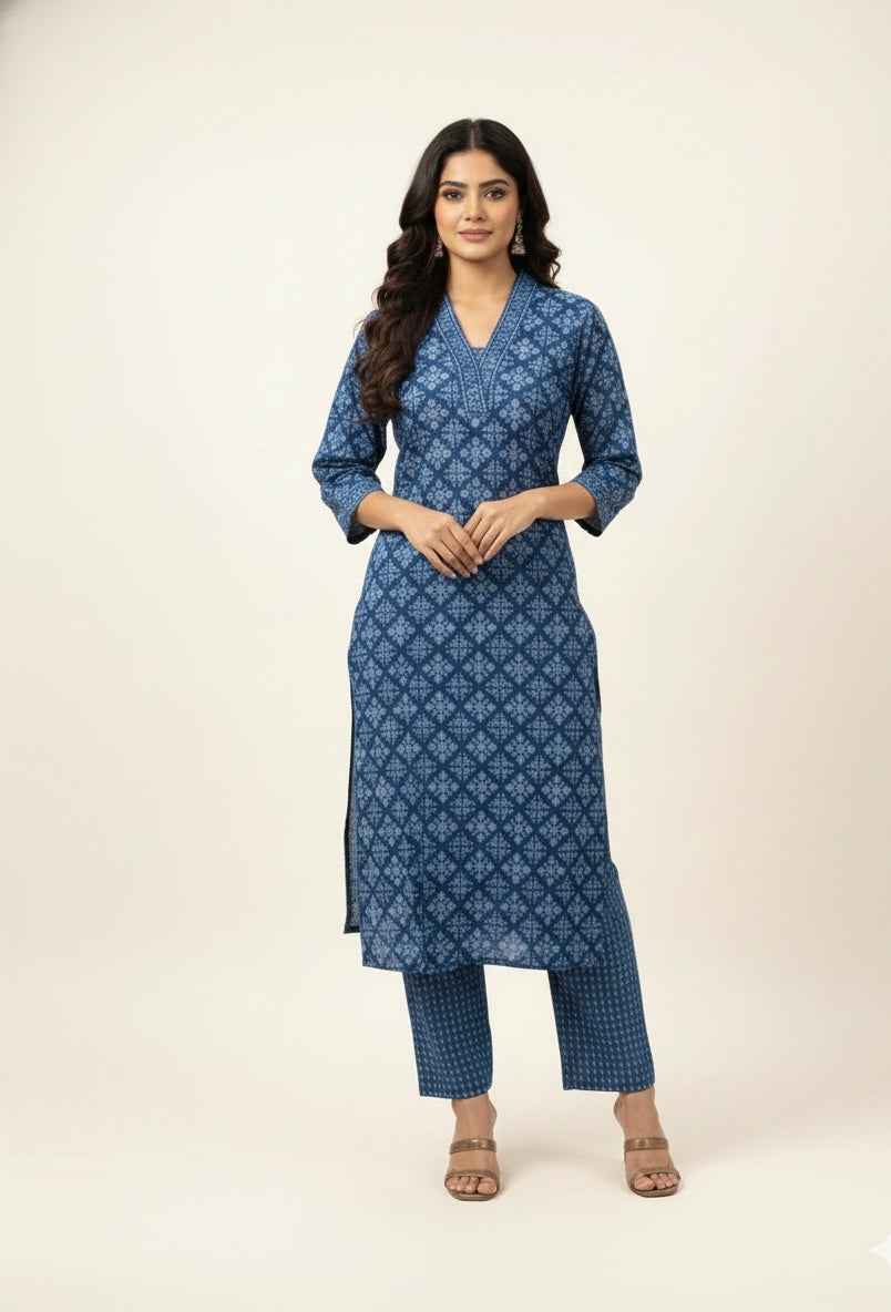 Pure Cotton Three Piece Dupatta Set