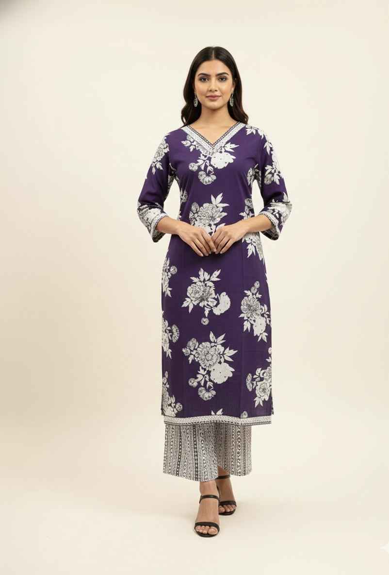 Pure Cotton Three Piece Dupatta Set