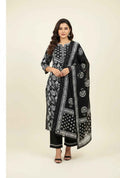 Pure Cotton Three Piece Dupatta Set