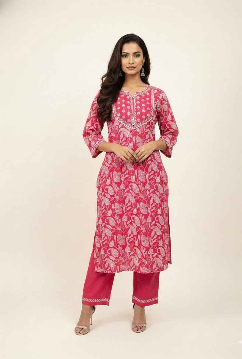 Pure Cotton Three Piece Dupatta Set