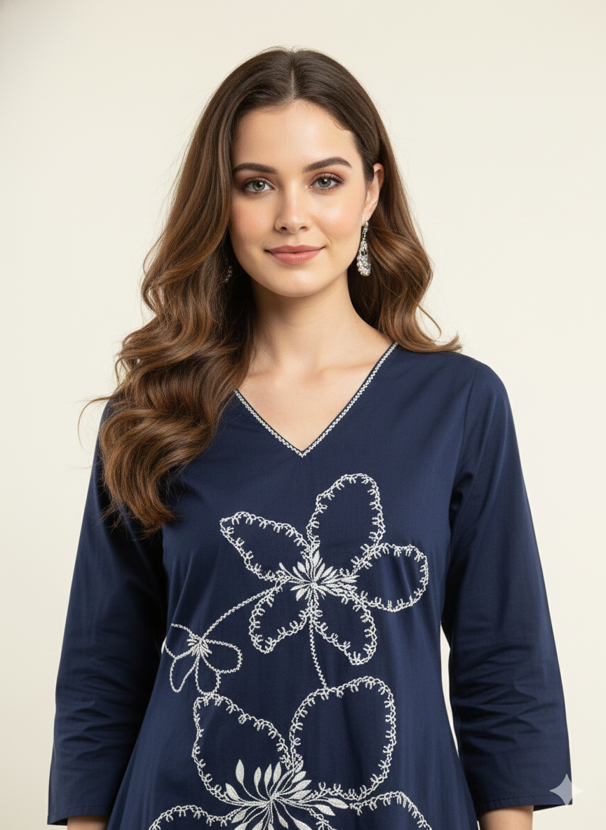 Pure Cotton Flex A Line Two Piece Pant set